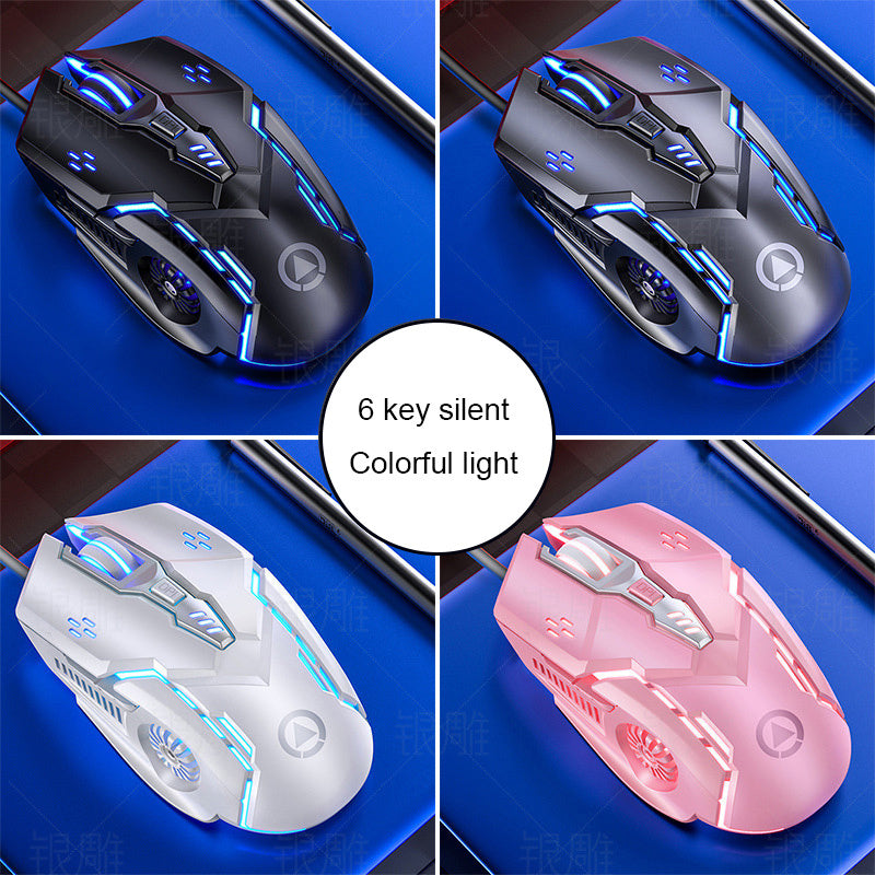 G5 Wired RGB Gaming Mouse – 6 Buttons, Silent Click, 3200 DPI, 4-Speed