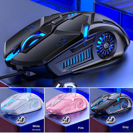 G5 Wired RGB Gaming Mouse – 6 Buttons, Silent Click, 3200 DPI, 4-Speed