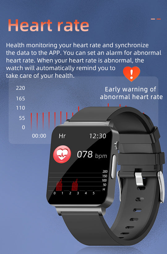 KS03 Smart Watch Heart Rate Blood Glucose Blood Oxygen ECG Monitoring